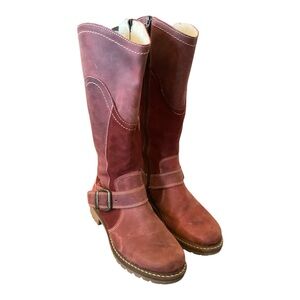 Bos. & Co. “Hopper” Rugged Waterproof Leather & Suede Tall Boot Size 38